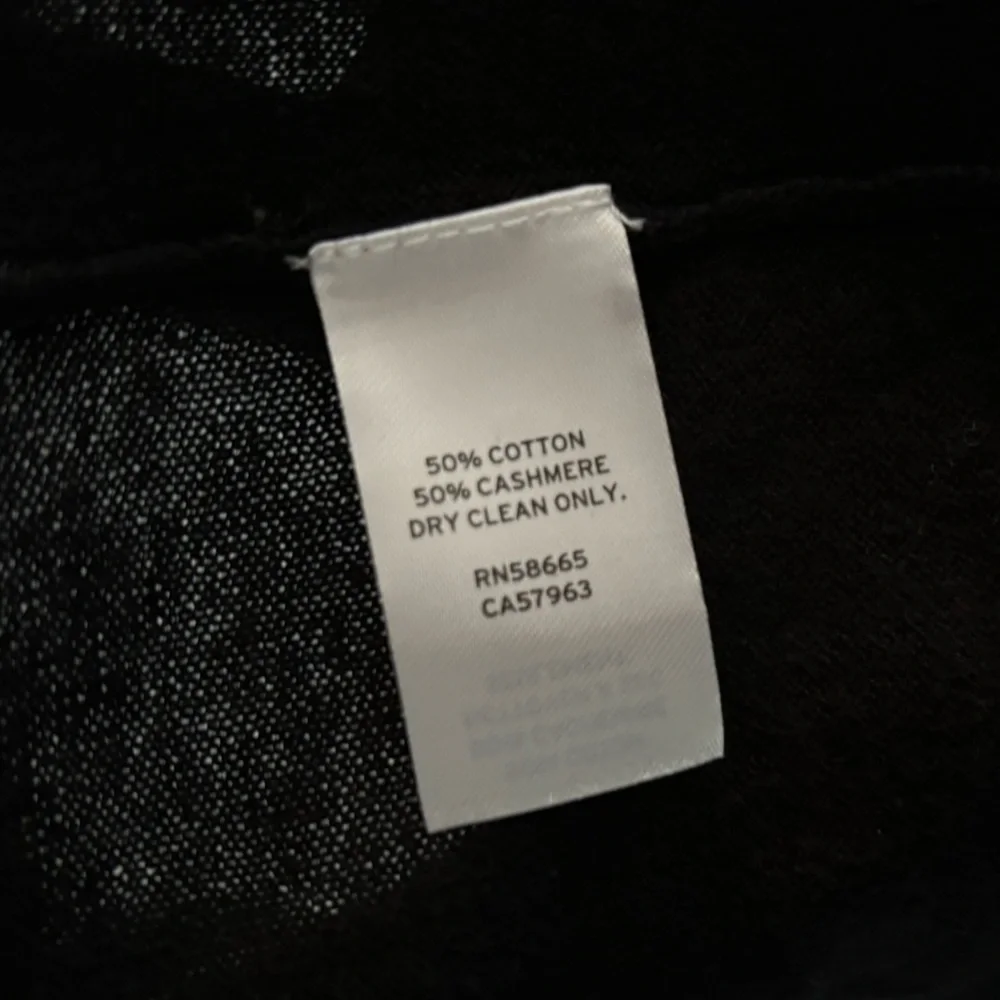 Nordstrom Signature Cotton and Cashmere Long Black Cardigan size XS